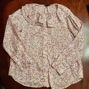 NWOT J.Crew Ruffle Blouse in Field Day Floral Print Size SMALL